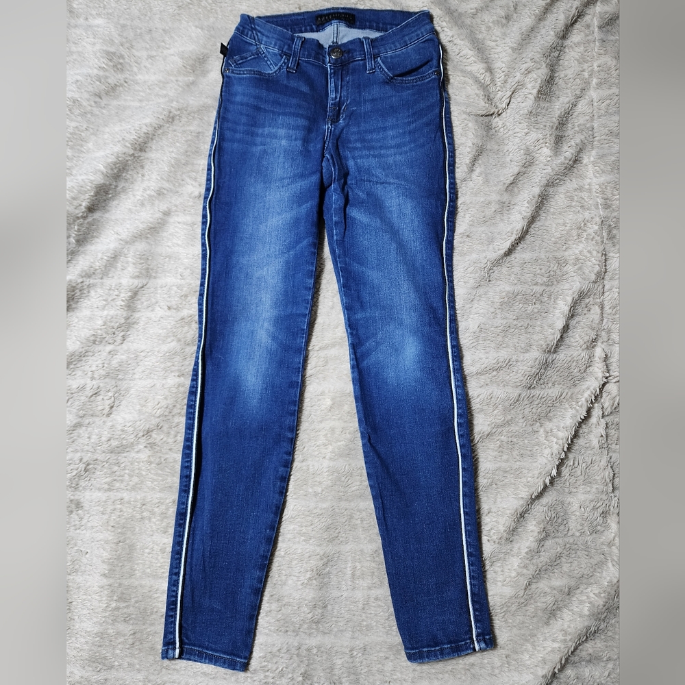 Rock & Republic Kashmiere Side Stripes Mid Rise Skinny Jeans